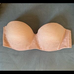 VS nude strapless bra, 36C